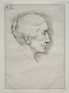 Retrato de Mme. Emily Hughes 1ª Placa de Alphonse Legros