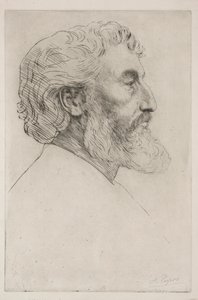 Retrato de Sir Frederick Leighton (Primera placa) de Alphonse Legros