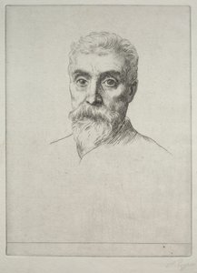 Retrato de Sir Hiram S. Maxim de Alphonse Legros