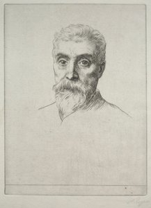 Retrato de Sir Hiram S. Maxim de Alphonse Legros