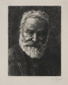 Retrato de Victor Hugo (2da lámina) de Alphonse Legros