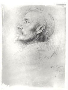 Retrato de Walter Crane (1845-1915) de Alphonse Legros