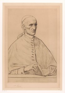 Retrato del cardenal Henry Eduard Manning, arzobispo de Westminster de Alphonse Legros