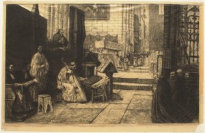 Procesión en una iglesia española de Alphonse Legros