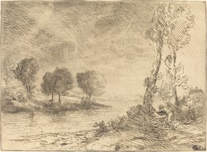 Pescador de salmón de Alphonse Legros