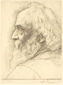 Autorretrato, 12ª placa de Alphonse Legros