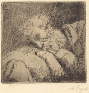 Mendigo durmiendo de Alphonse Legros