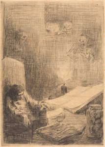Erudito durmiente de Alphonse Legros