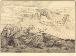 Pequeño barco en peligro (Barque en peril) de Alphonse Legros