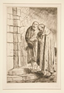 San Pedro y San Pablo a la porte de M. Richard, de Histoire du Bonhomme Misere (San Pedro y San Pablo en Mr Richard