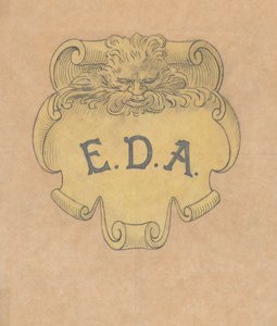 Estudio para una placa de bronce para Edward D. Adams, ca. 1892