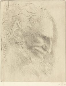 Estudio para la cabeza de un hombre de Alphonse Legros