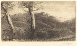 Atardecer (Coucher du soleil) de Alphonse Legros