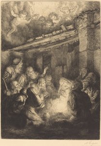 La adoración de los pastores de Alphonse Legros