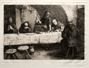 El Refectorio, c. 1862 de Alphonse Legros