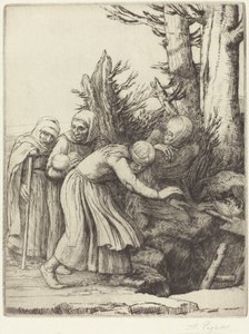 El triunfo de la muerte: La muerte prepara una morada para los sin hogar (Le triomphe de la Mort: Lamort a prepare une demeure a des abandonnees) de Alphonse Legros