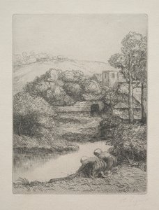La lavandería Le Lavoir, Dite Les Laveuses de Alphonse Legros