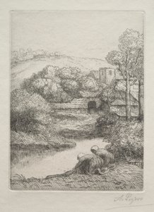 El Lavadero, llamado Las Lavanderas (Le Lavoir, Dite "Les Laveuses") de Alphonse Legros