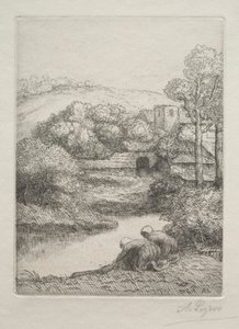 El Lugar de Lavado, llamado Las Lavanderas de Alphonse Legros