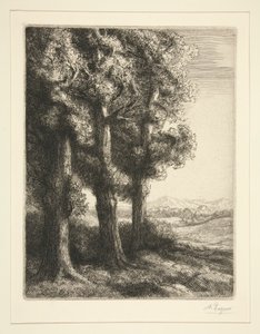 Tres árboles de Alphonse Legros
