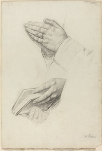 Dos estudios de manos de Alphonse Legros