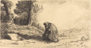 Vagabundo pasando por un callejón de Alphonse Legros
