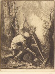 Leñadores, 3ª placa Les bucherons de Alphonse Legros