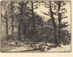 Bosques en sol de invierno, 2da placa de Alphonse Legros