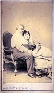 Alexandre Dumas y Miss Menken por Alphonse Liebert & C (foto)