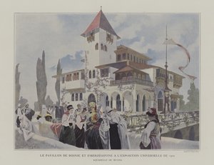 Pabellón de Bosnia y Herzegovina en la Exposición Universal 1900, París de Alphonse Marie (after) Mucha