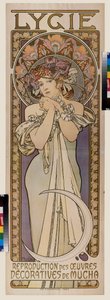 Cartel publicitario del grupo de baile Lygie. Cartel de Alfons Maria Mucha (Alphonse Marie Mucha de Alphonse Marie Mucha