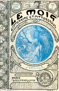 Portada de la revista (revista mensual) El Mes Literario y Pintoresco por Alphonse Mucha (1860-1939): Enero de 1899 - Maison de la Bonne Presse - de Alphonse Mucha