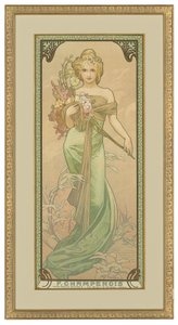 Las cuatro estaciones: Primavera, 1900 de Alphonse Mucha