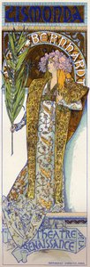 Gismonda con Sarah Bernhardt en París de Alphonse Marie Mucha