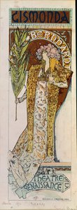 Gismonda con la actriz Sarah Bernhardt ... de Alphonse Marie Mucha