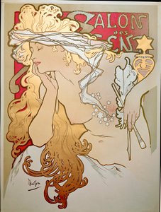 Cartel de la discoteca Salon des Cents de Alphonse Marie Mucha