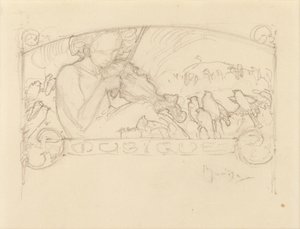 Estudio de una mujer tocando el violín