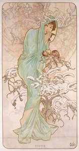 Invierno de Alphonse Mucha