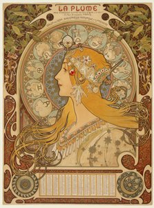 Zodiaco ("La Plume") de Alphonse Marie Mucha