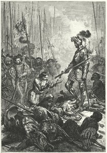 Francisco I de Francia hecho prisionero en la Batalla de Pavía