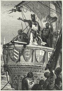 Retorno de los Cruzados de Palestina de Alphonse Marie de (after) Neuville