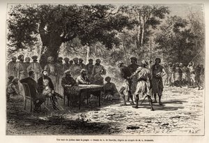 Un tribunal de justicia en la selva, cerca del pueblo de Sanchi, después del robo del cofre de los exploradores, el magistrado del distrito de Bhopal y sus gendarmes son enviados al lugar del crimen para investigar y juzgar las pistas. El narrador L de Alphonse Marie de Neuville