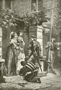 Bayard despidiéndose de las damas de Brescia