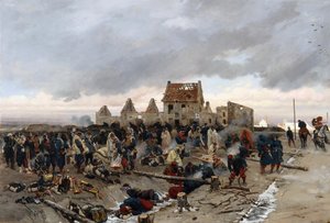 Bivouac en Le Bourget de Alphonse Marie de Neuville