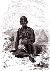 Bokke esposa de Moy, jefe de la tribu Latuka, Sudán del Sur de Alphonse Marie de Neuville