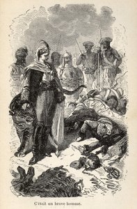 Ilustración de las “Maravillosas pero auténticas Aventuras del Capitán Corcoran” de Alfred Assollant, ilustrado con 25 viñetas dibujadas en madera por A. de Neuville, Librería Hachette et Cie en París de Alphonse Marie de Neuville