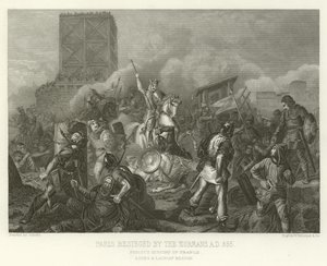 París sitiado por los normandos, 885 d.C. de Alphonse Marie de Neuville