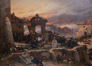 El cementerio de Saint-Privat, 18 de agosto de 1870, 1881 de Alphonse Marie de Neuville