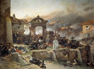 Guerra de 1870: El cementerio de Saint Privas, 18 de agosto de Alphonse Marie de Neuville
