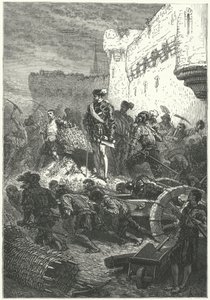 Francisco, Duque de Guisa supervisando la construcción de las defensas de Metz, 1552 de Alphonse Marie de after Neuville